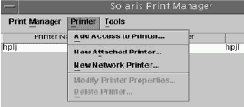 Программа Solaris Print Manager